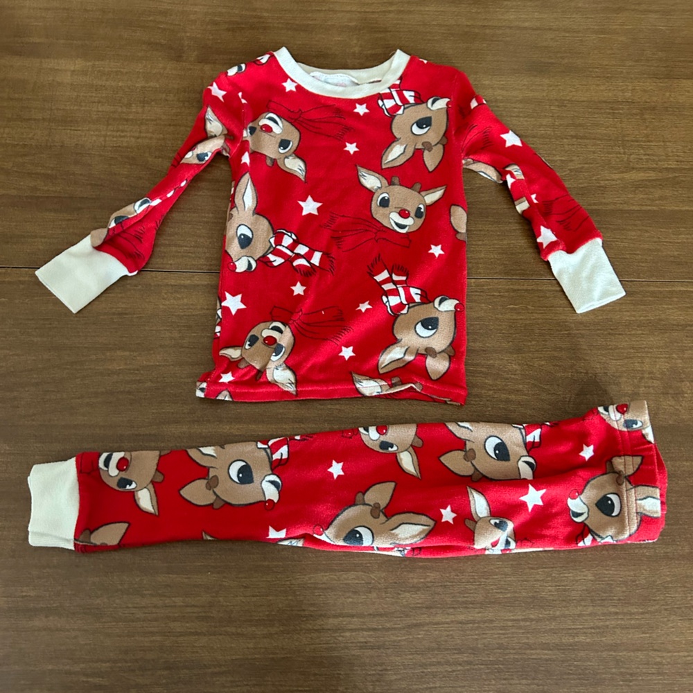 Toddler Rudolph pajamas 18 mo